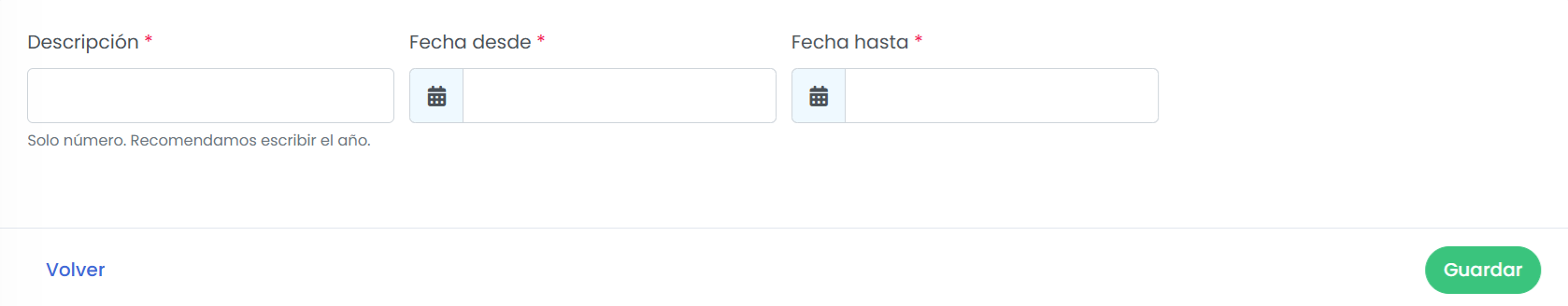 Crear un nuevo ciclo lectivo