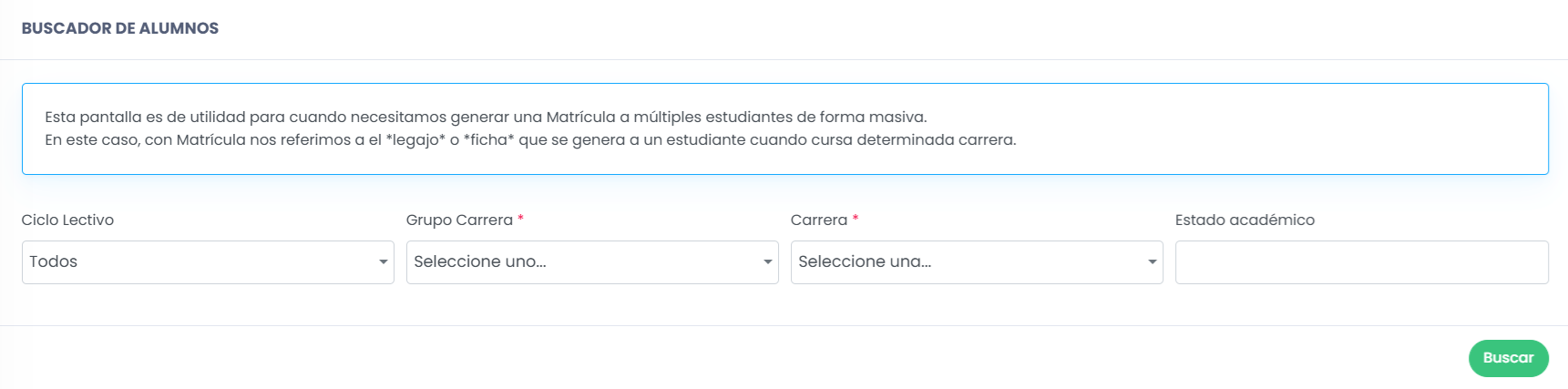 Buscar estudiantes