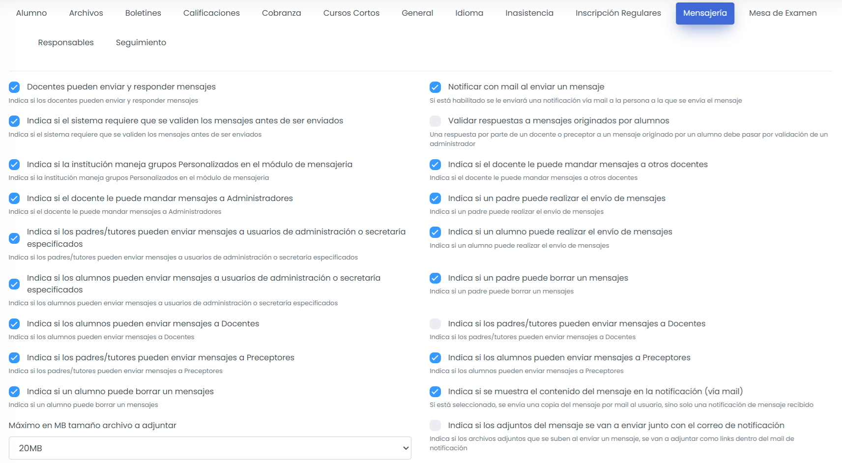 ¿Cómo configurar la mensajería?