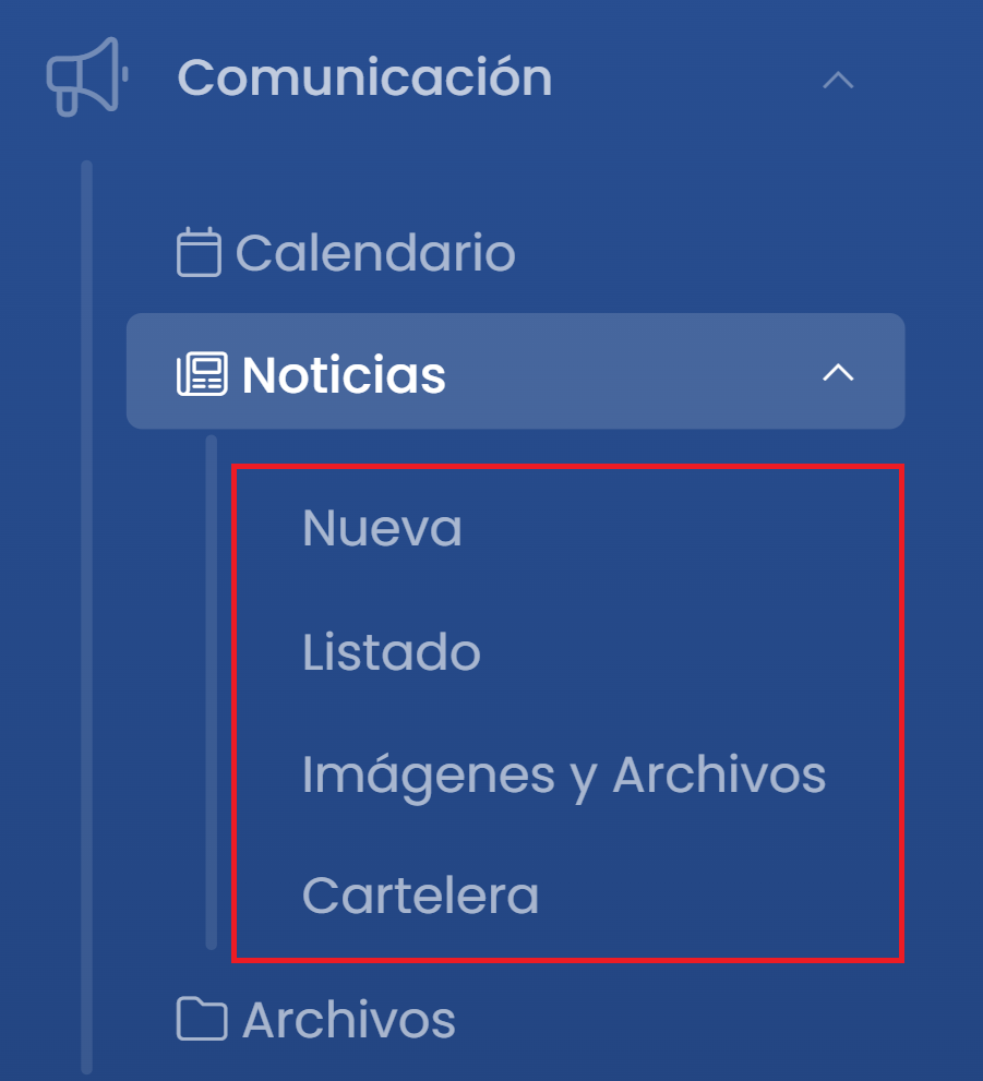 Acceso a la sección