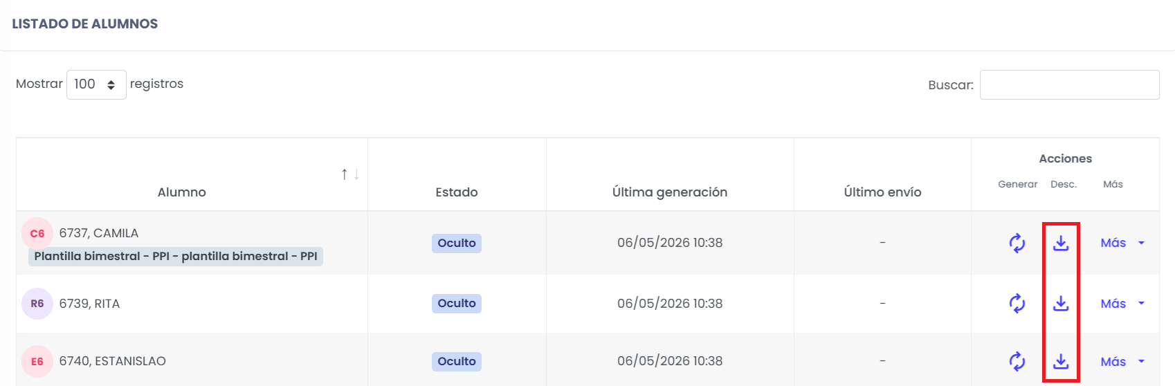 Descargá un boletín individual