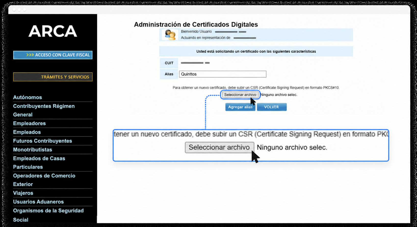 Creá un certificado para quinttos