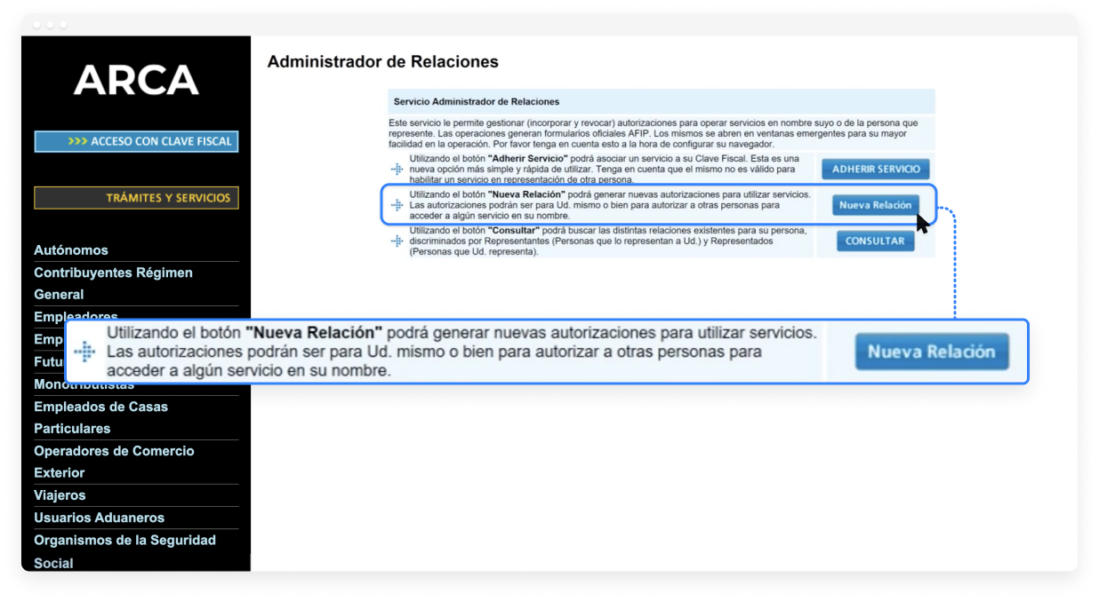 Vinculá el servicio de facturación electrónica
