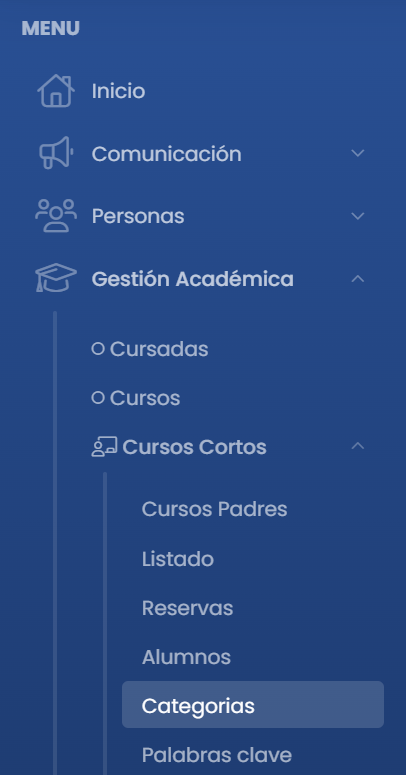 Ingresá al listado de categorías