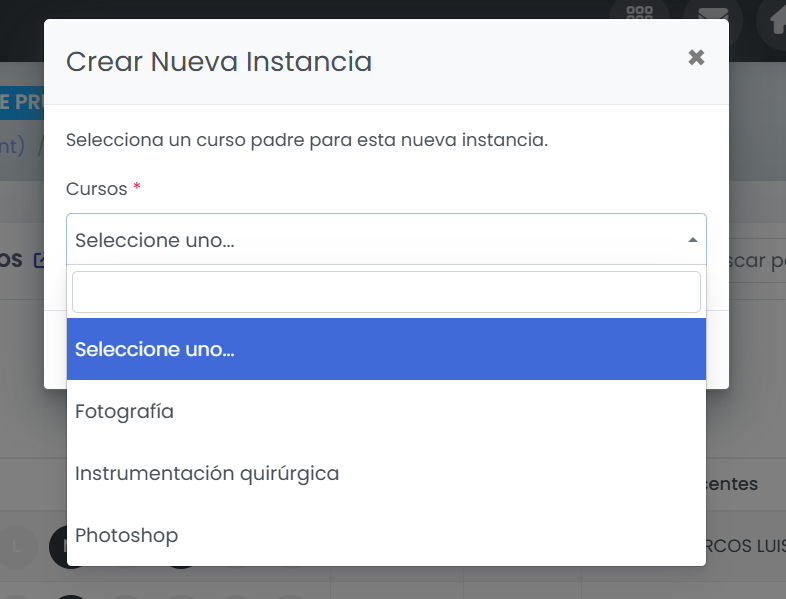 Creá una instancia