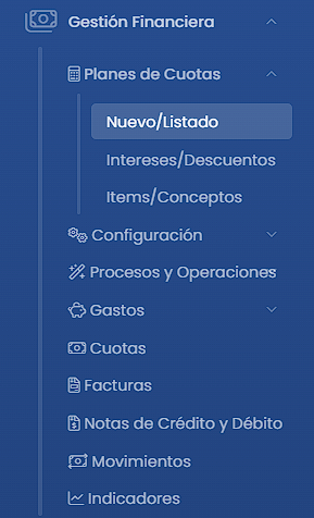 Accedé al listado de planes de cuotas