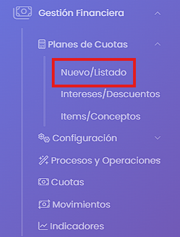 Ingresá al listado de planes de cuotas