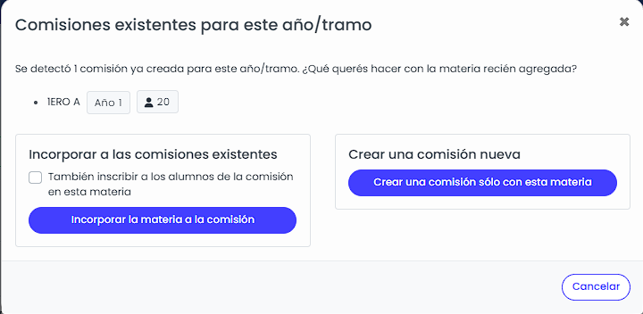 Agregar Materia