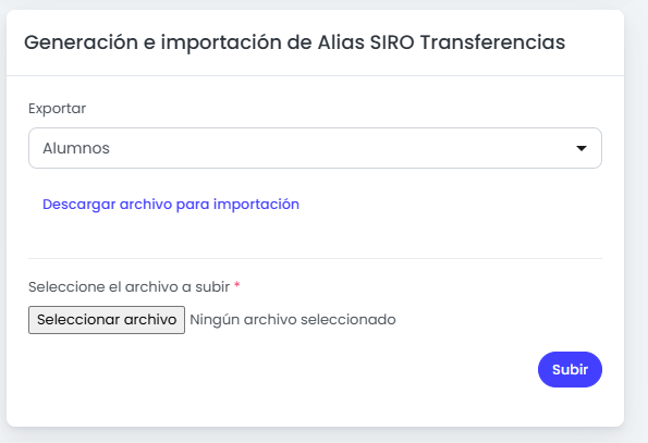 Buscá la opción de SIRO
