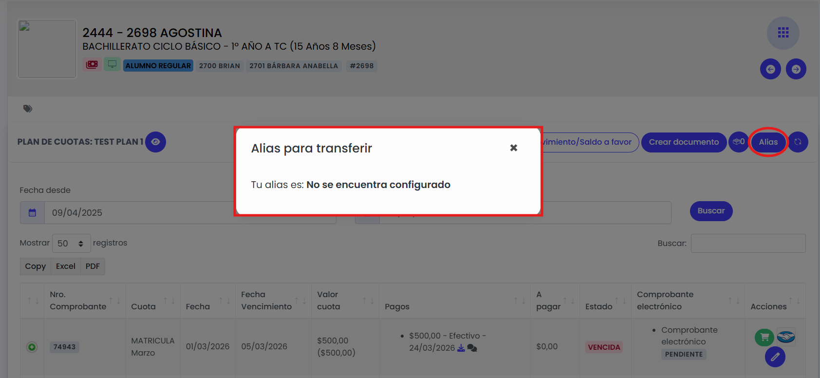 Revisá el dato asignado