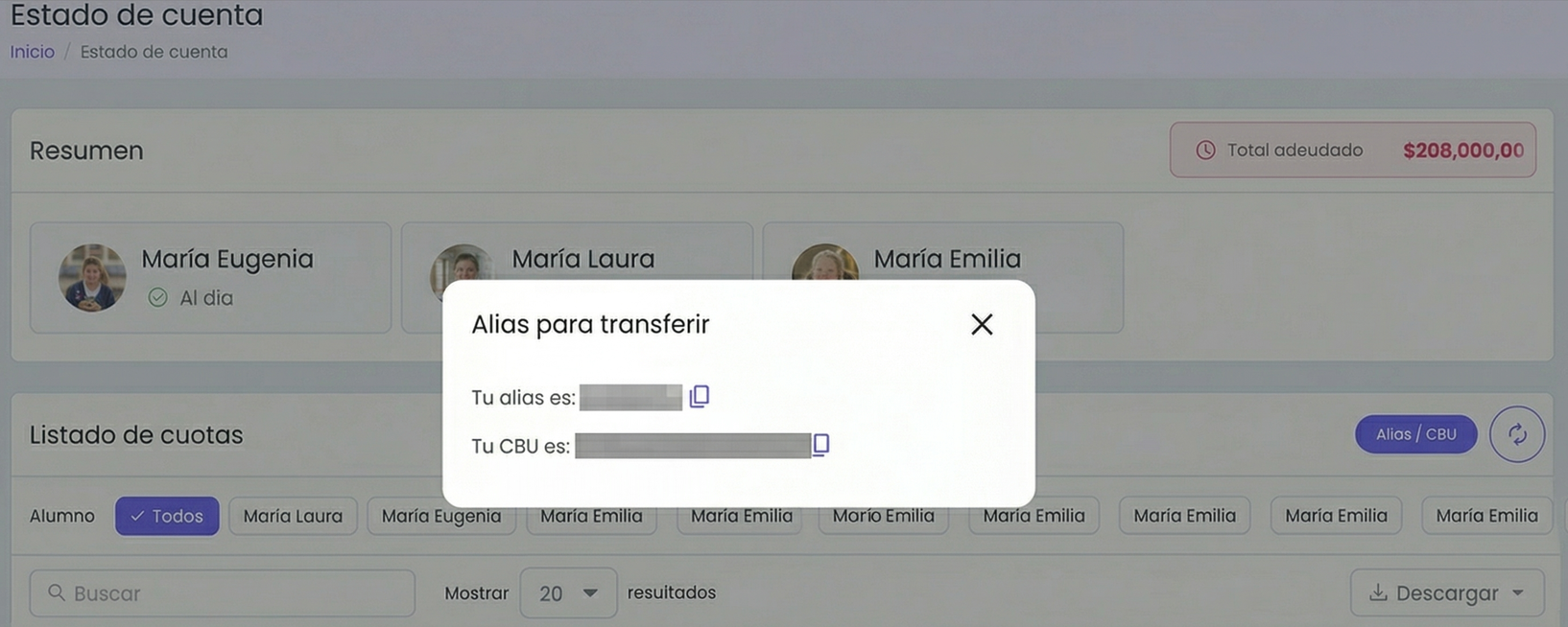 Consultá el Alias desde el portal