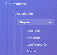 Ingresá a la configuración de inscripciones.