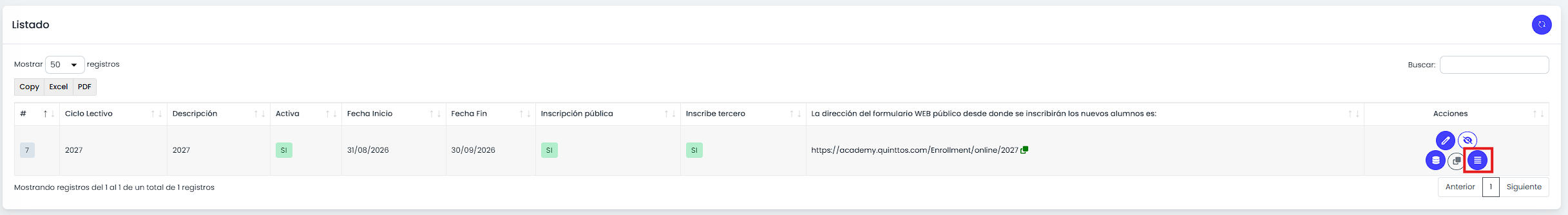 Definí qué planes de cuotas se mostrarán en el formulario.